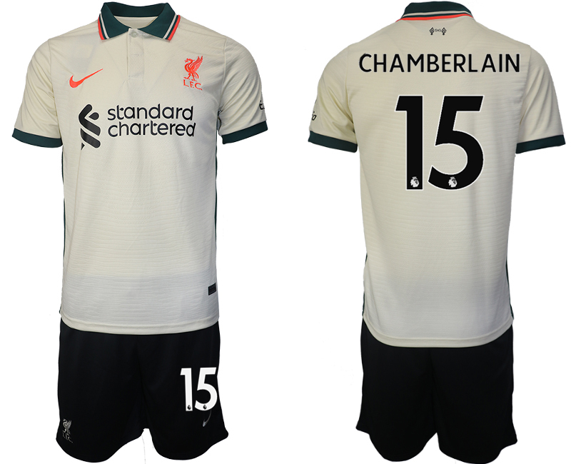 Men 2021-2022 Club Liverpool away cream #15 Soccer Jersey->liverpool jersey->Soccer Club Jersey